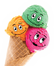 Cone of ice cream
